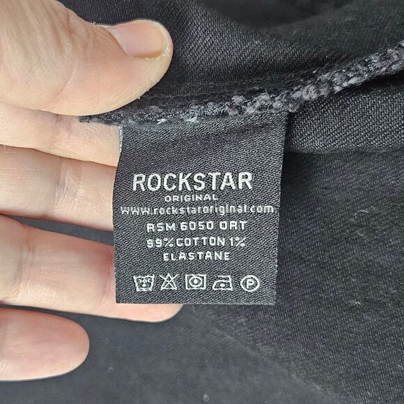 Rockstar Original US Fall Tour Denim Jacket Men Large Graffiti Grunge Streetwear - Picture 9 of 16